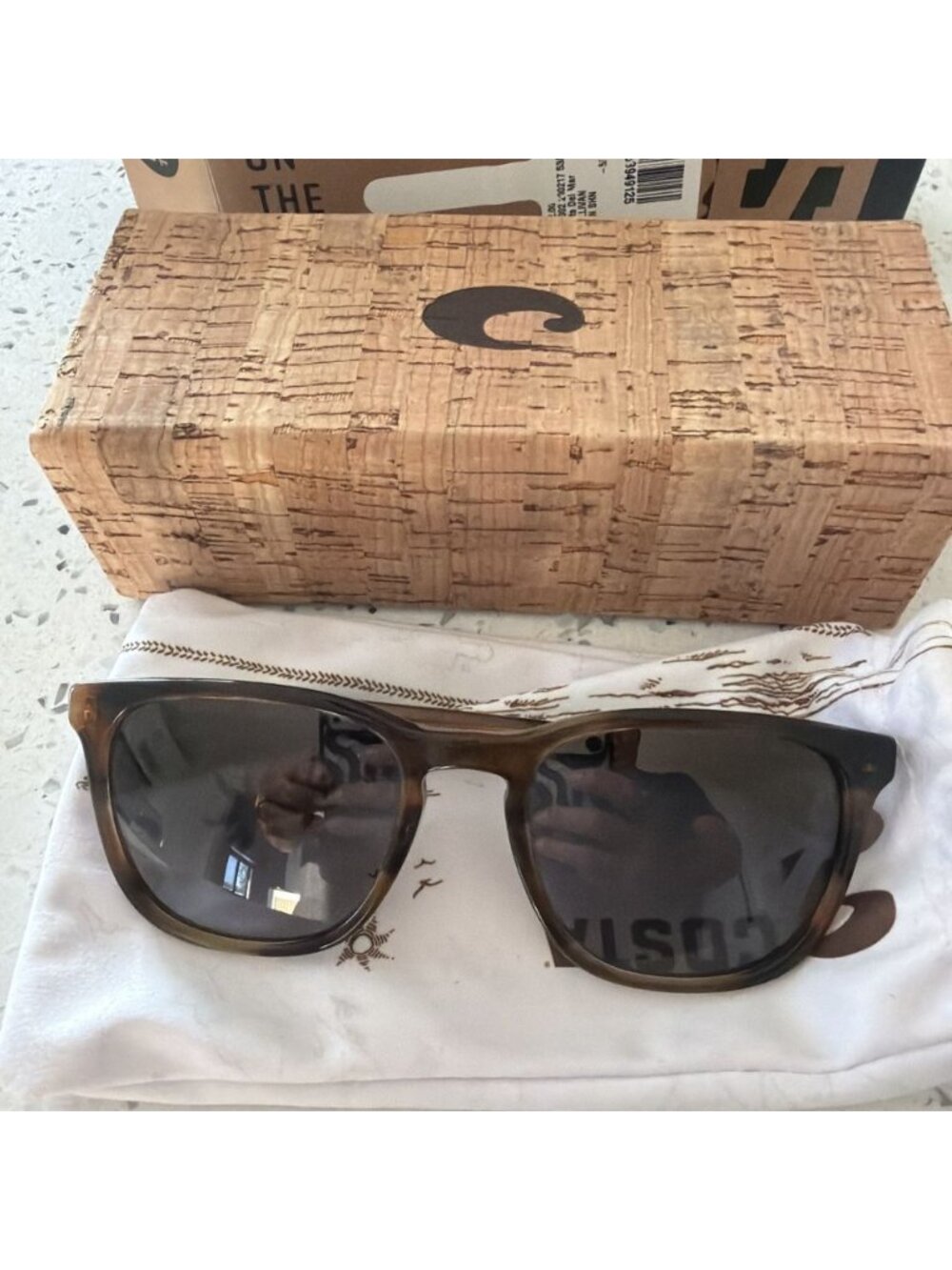 Costa Del Mar Sullivan Sunglasses Polished Salt Marsh Gray Glass 580G - Picture 2 of 7